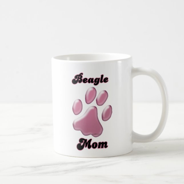 Beagle Mamma Rosa Pawprint Kaffemugg (Höger)