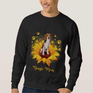 Beagle Mamma-solros med Hund Mors dag Lång Ärmad Tröja