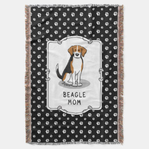Beagle Mamma (TRI färg 3) Hund Cute Hund Mamma Filt