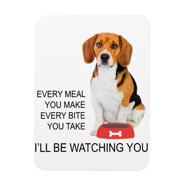 Beagle mamma varje måltid du gör kommer att titta  magnet (Vertikal)