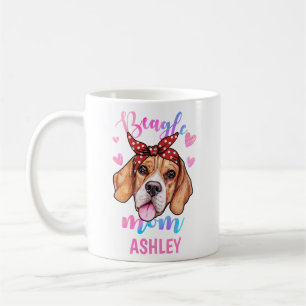 Beagle Mamma Watercolor Hund Mamma Kaffemugg