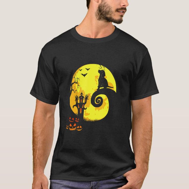 Beagle Måne Halloween Costume T Shirt (Framsida)