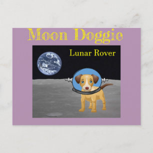 Beagle Måne Hund Lunar Rover by Funnycomb Vykort
