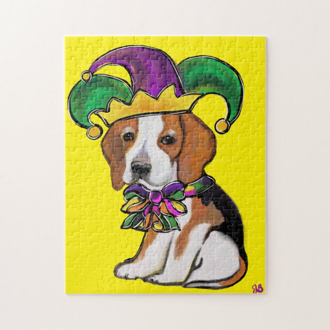 BEAGLE MARDI GRAS PUSSEL (Vertikal)