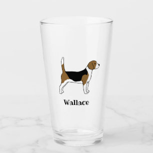 Beagle med beställnings- hund älskarepersonlig f glaskopp