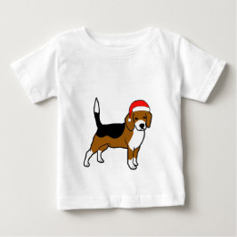 Beagle med den Santa hatten Tee Shirt