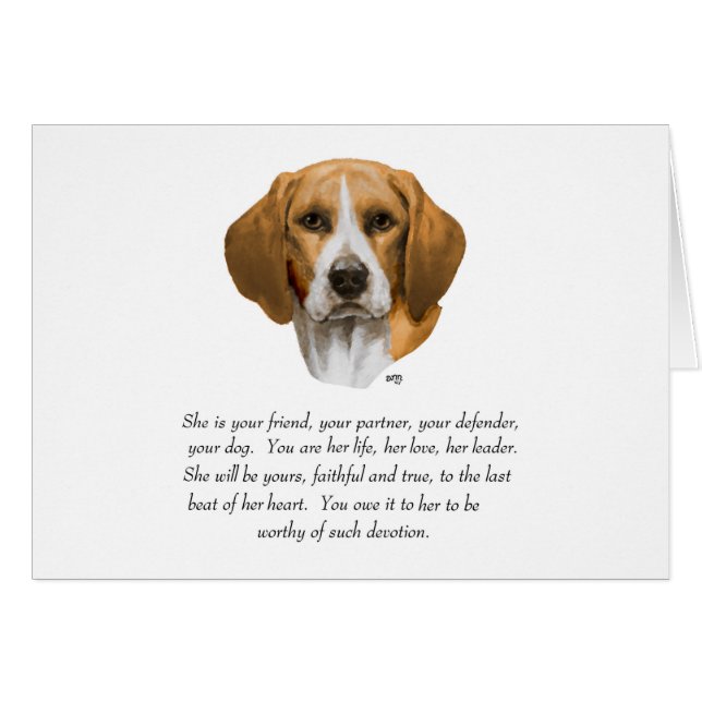Beagle-minne Hälsningskort (Framsidan Horizontal)