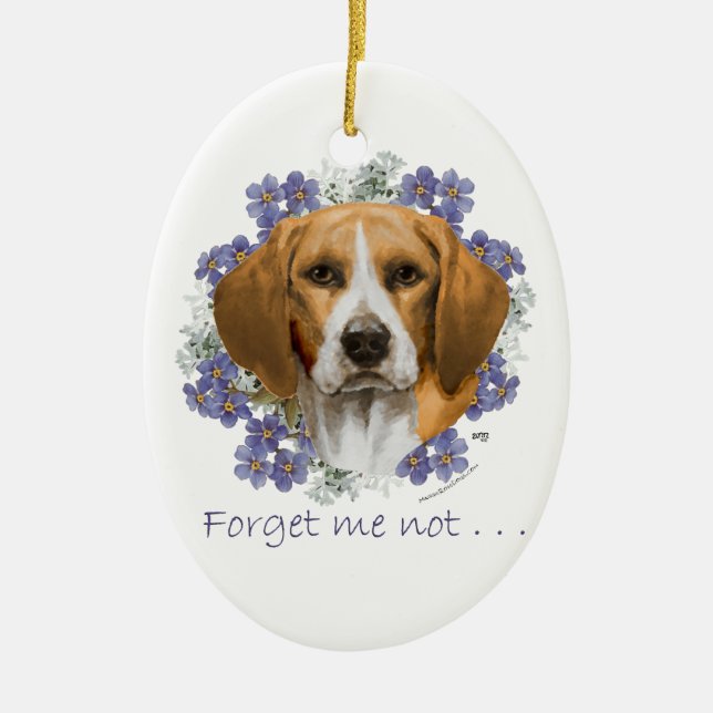 Beagle Minne Julgransprydnad Keramik (Framsidan)