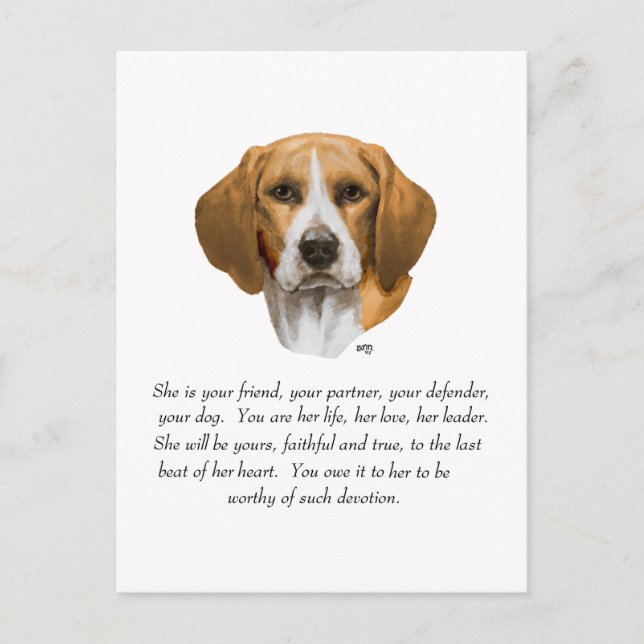 Beagle-minne Vykort (Framsida)