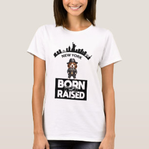 Beagle Mobster New York, född och upphöjd T Shirt