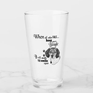 Beagle modern konst söt hund aveln slogan glaskopp