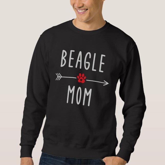 Beagle Mom  Womens Beagle Dog   Mom Lång Ärmad Tröja (Framsida)