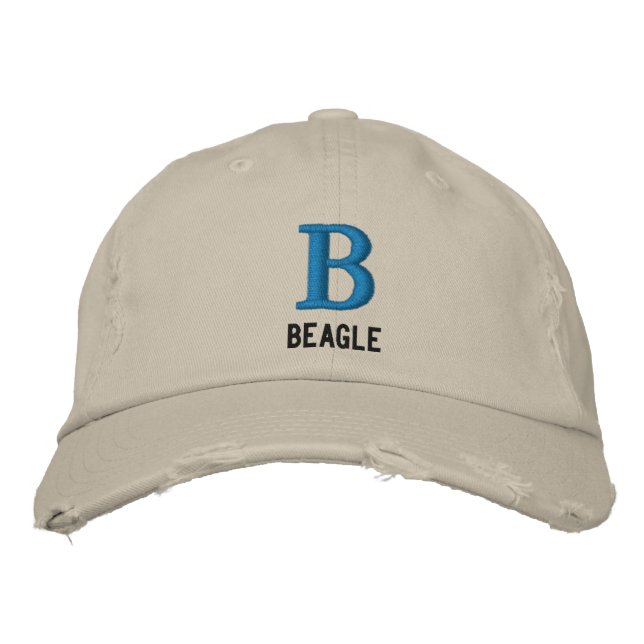 Beagle Monogram Broderad Keps (Framsida)