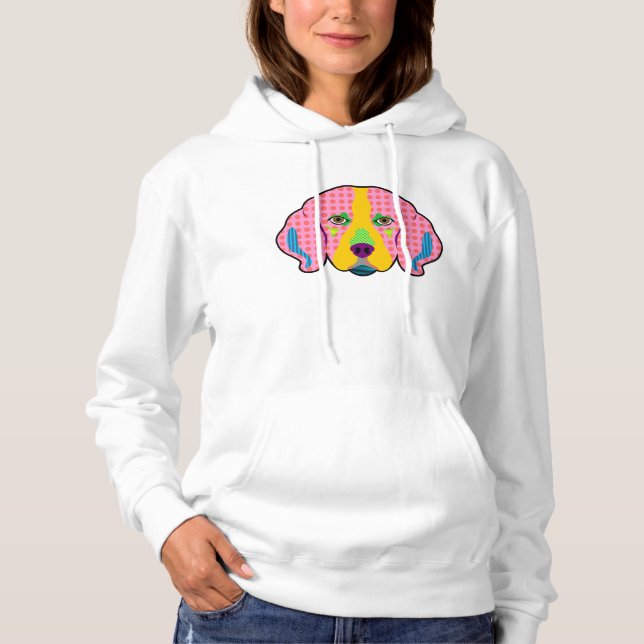 Beagle Mönster Pop Art Tee (Framsida)