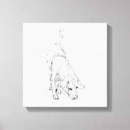 Beagle-mugg – Handritad bläckhund Canvastryck