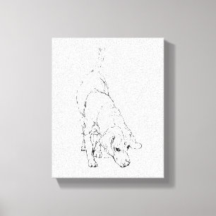 Beagle-mugg – Handritad bläckhund  Canvastryck