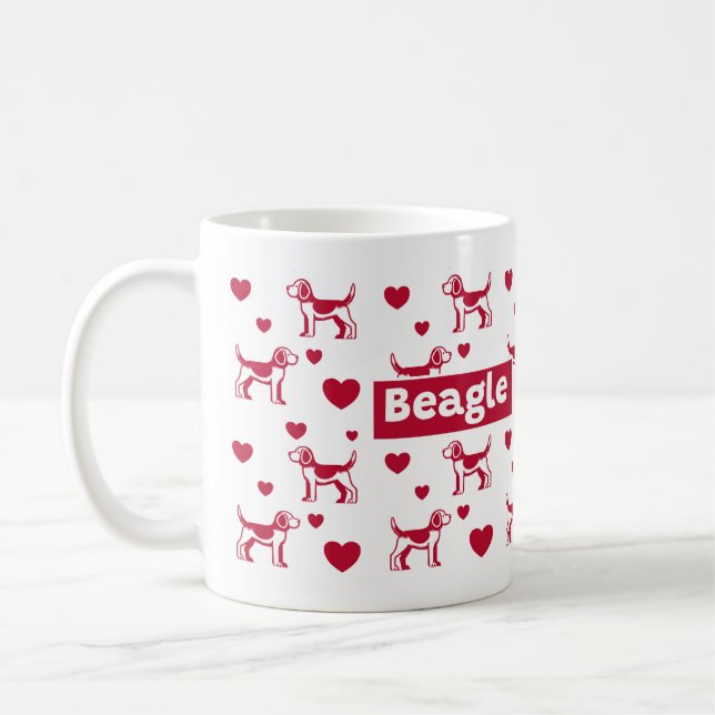 Beagle Mugg med röda örter (Vänster)