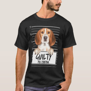 Beagle Mugshot Guilty Hund T Shirt