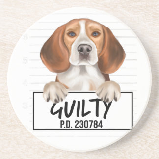 Beagle Mugshot Guilty Hund Underlägg