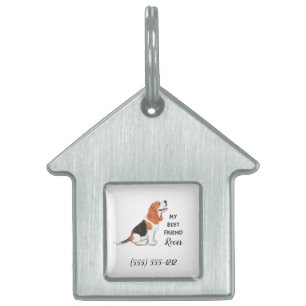 Beagle My Best Friend Anpassningsbar Hund House Na ID-bricka Husdjur
