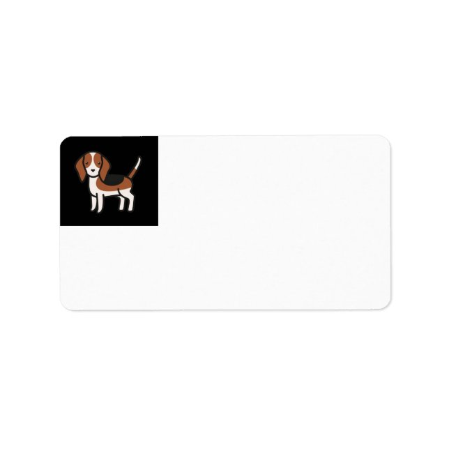 Beagle New Tecknad Adressetikett (Framsidan)