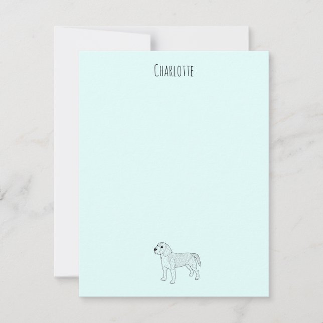 Beagle Note Card (Framsida)