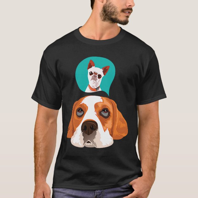 Beagle Och Pug T Shirt (Framsida)