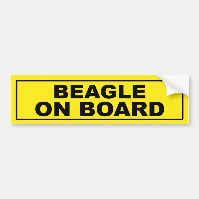 Beagle ombord bildekal (Framsidan)