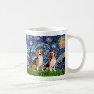 Beagle Pair - Starry Natt Kaffemugg