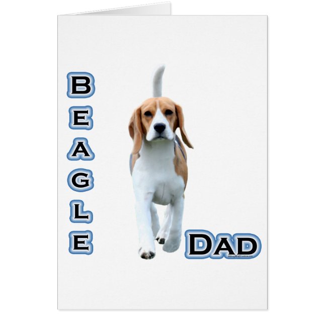 Beagle Pappa 4 Hälsningskort (Framsidan)