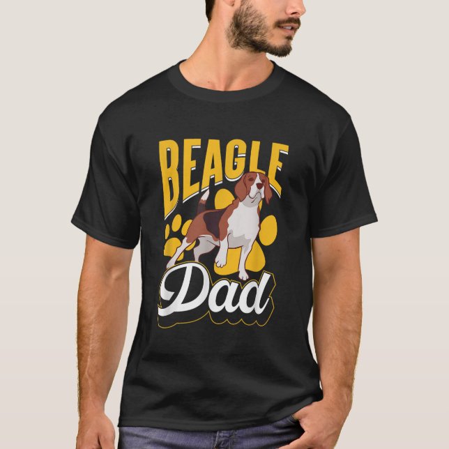 Beagle Pappa Älskare Puppy Beagles Hund Far pappa  T Shirt (Framsida)