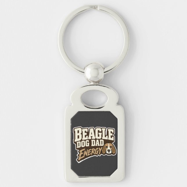 Beagle Pappa Energi Nyckelring (Framsidan)