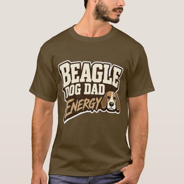 Beagle Pappa Energi T-Shirt (Framsida)