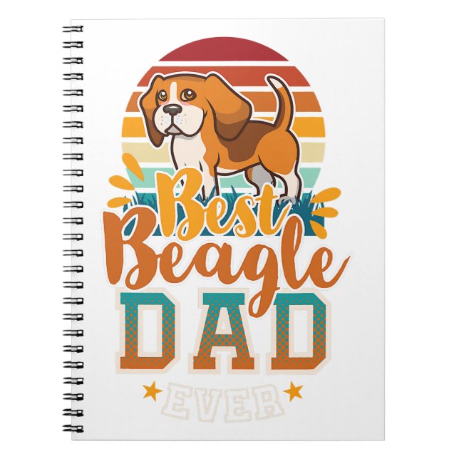 Beagle pappa English beagle hund pappa far far hun Anteckningsbok (Framsidan)