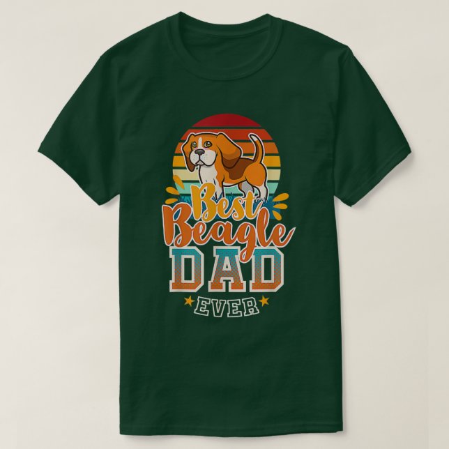 Beagle Pappa English Beagle Hund pappa Far Hund Lo T Shirt (Design framsida)