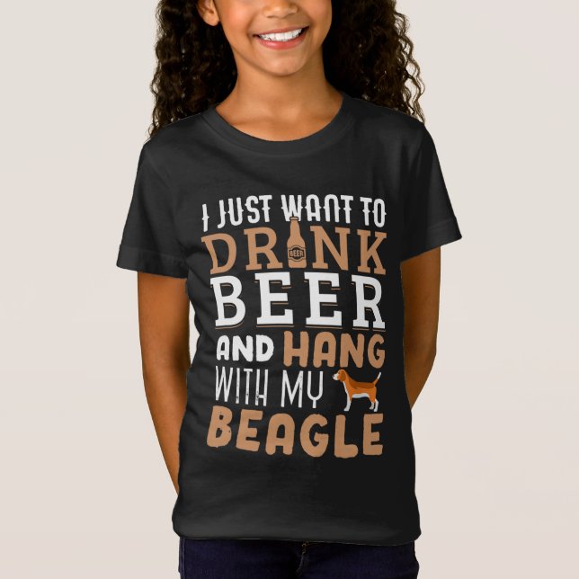 Beagle Pappa Funny Fars dag Hund älskare Gift Beer T Shirt (Framsida)