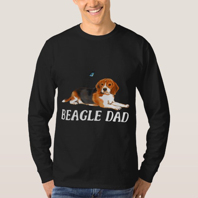 Beagle Pappa Hund Tee Beagle (Framsida)