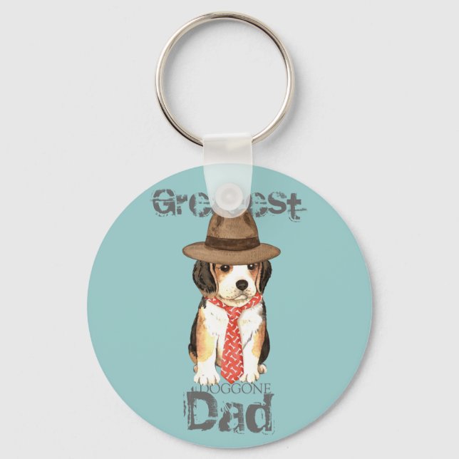 Beagle Pappa Nyckelring (Framsida)