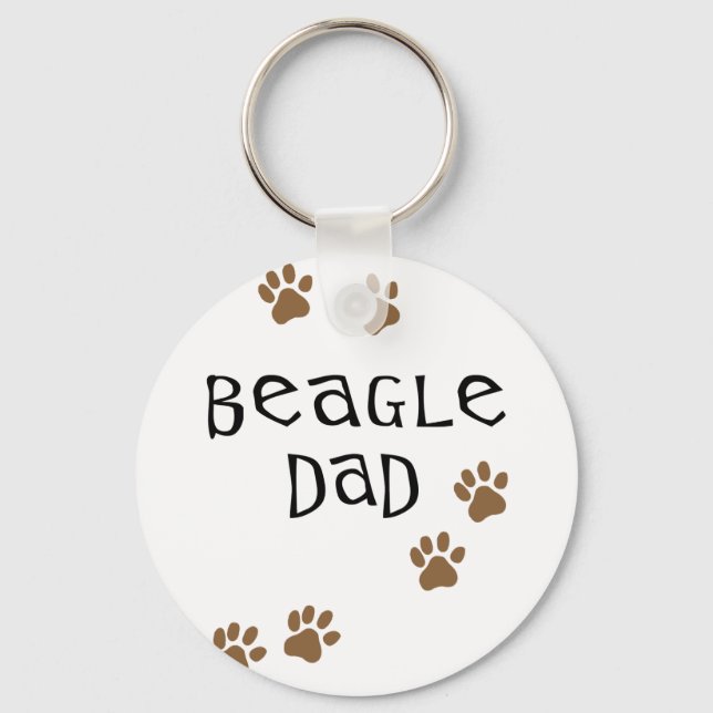 Beagle Pappa Nyckelring (Framsida)
