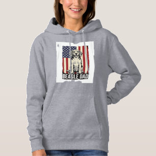 Beagle Pappa Patriotisk Vintage Hund T-Shirt Desig