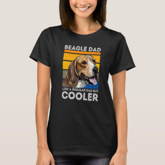Beagle Pappa som ett vanligt Pappa men Cooler Far T Shirt