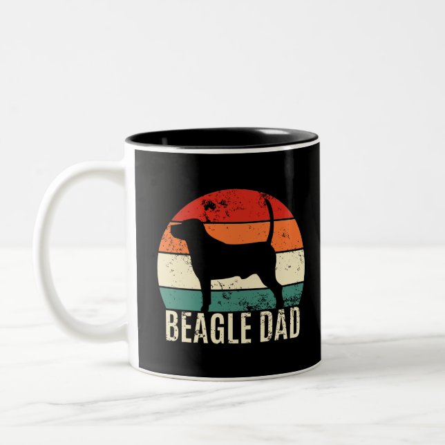 Beagle Pappa Två-Tonad Mugg (Vänster)