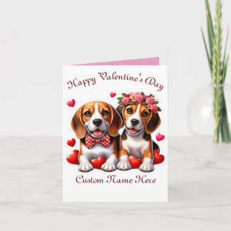 Beagle par Valentines day Kort
