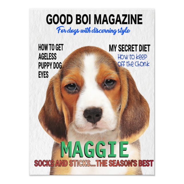 Beagle Parody Magazine Cover Fototryck (Framsidan)
