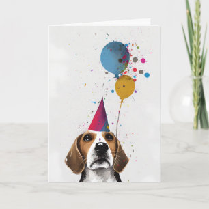 Beagle Party-hälsningskort Kort