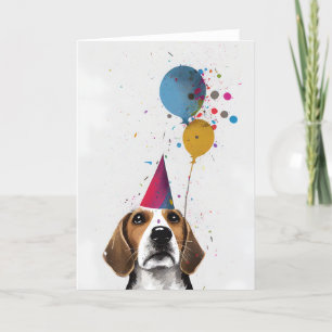 Beagle Party-hälsningskort Tack Kort