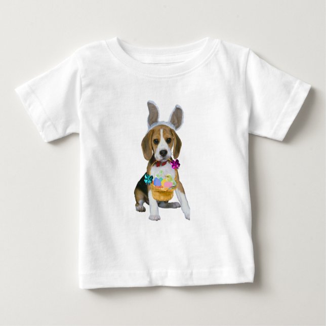 Beagle Påsk med bunny öron Tröja (Framsida)
