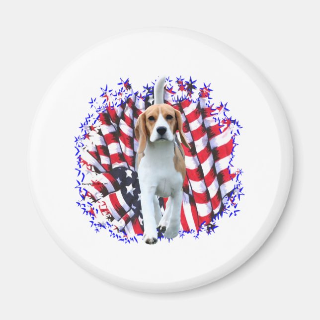 Beagle Patriot Magnet (Framsidan)