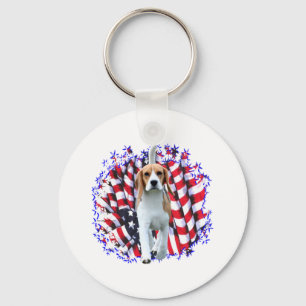 Beagle Patriot Nyckelring