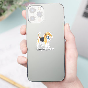 Beagle Personlig Anpassningsbar Klipp ut fästpunkt Klistermärken